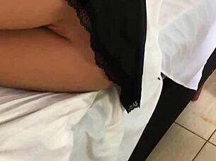 does this hot student give deep blowjobs?