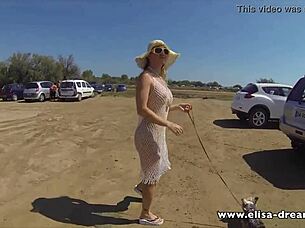 flashing by being naked under my transparent dress in public