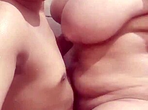 Taboo stepmom in an intense session with a large partner