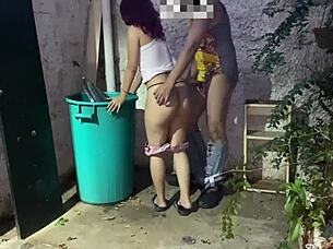 Fucking the neighbor while her husband works 😏