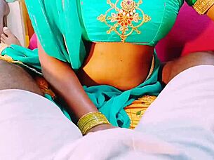 Indian sexy bhabi engages in intimate acts with telugu talks