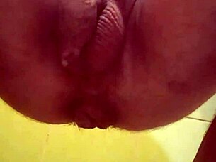 Whore's ass stretched with fisting and monster cock for male squirt