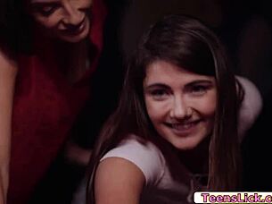 Stepmom Instructs Young Stepdaughter In Billiard And Oral Techniques