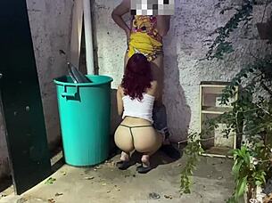 Fucking the neighbor while her husband works 😏