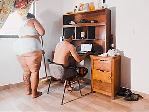 Latina Worker Sucks Cock In Office!