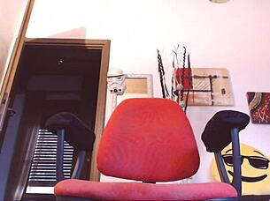 Beautiful Italian stepmother orgasms at desk