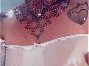 Brazilian brunette in sensual shower