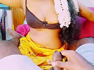 Indian sexy bhabi engages in intimate acts with telugu talks
