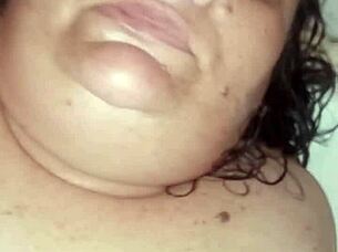 Curvy Wife's Big Natural Tits Bounce During Intense Naked Pussy Play in Bathtub.