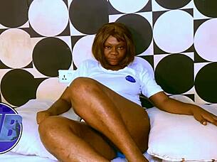 Ebony Girl Moans Loudly During Big Cock Fuck!