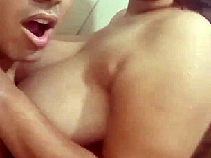 Taboo stepmom in an intense session with a large partner