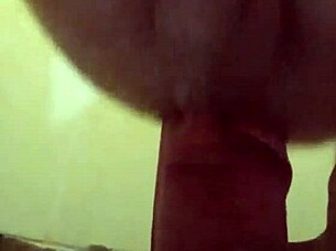 Whore's ass stretched with fisting and monster cock for male squirt