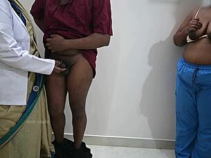 Indian doctor flashes and satisfies desires in front of patient