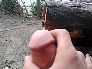 Look at me playing on the beach!