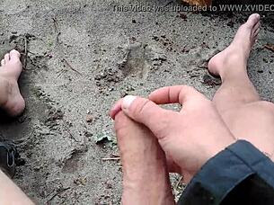 Look at me playing on the beach!