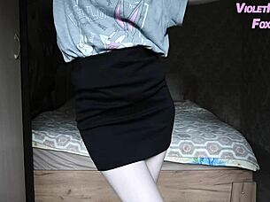 Virgin Student Plays Pussy Acrobatically To Shaking Orgasm After School