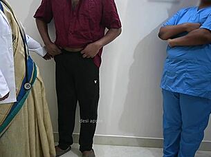 Indian doctor flashes and satisfies desires in front of patient