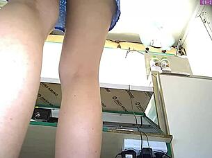 Sexy Blonde Step Sister Voyeur Hidden Camera Upskirt at Work Part 11