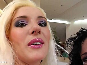 spermswap delivers arielle & liana to fuck and share sperm after hardcore sex