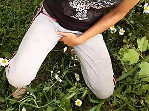 I Spy On Neighbor Masturbating Outdoors