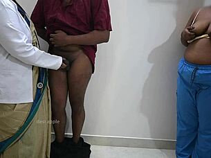 Indian doctor flashes and satisfies desires in front of patient