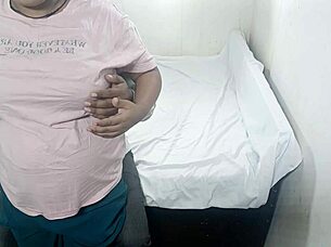 chubby indian teen enjoys riding with friend's stepdaughter