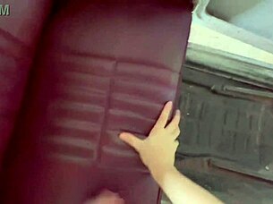 old guy fucks young in car 😈