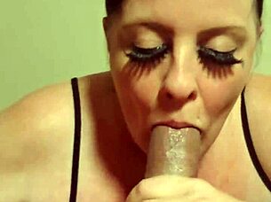 this redhead slut gives amazing sloppy blowjob