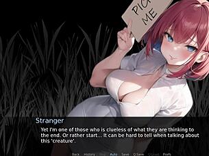 Unconventional Visitor Plays with Tits and Fucking