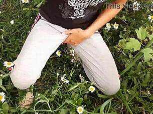 I Spy On Neighbor Masturbating Outdoors