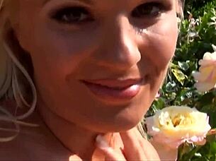 I, the kinky blonde, deepthroat two cocks for intense double anal penetration.