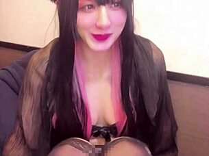 Cute Asian Crossdressing Shemale Succubus Masturbates And Gets Assfucked Anal During Live Stream