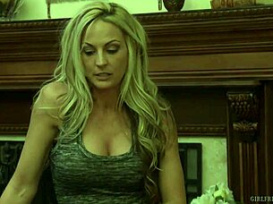 jorden kennedy licks the mature cheerleader coach's pussy in lesbian muff diving