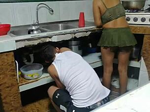 Sexy Plumber Fixes My Pussy's Drain With His Big Cock