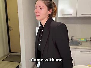 You want to keep your job? Then take off your knickers and I'll punish you hard.