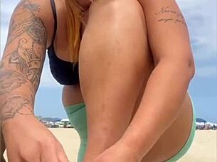 guy wants threesome on the beach already