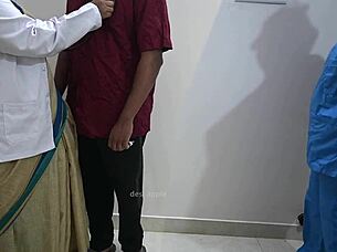 Indian doctor flashes and satisfies desires in front of patient