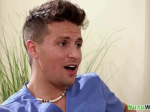 Big Ass Short Hair Blondie Hottie Enjoys Wet Butt Massage and Reveals Pink Bald Pussy - Jay Romero Adira Allure