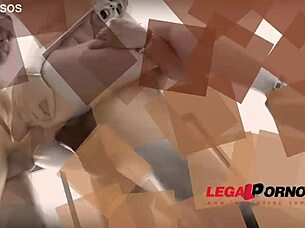 kyra blonde in rough triple anal penetration with ripped clothes