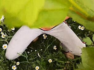 I Spy On Neighbor Masturbating Outdoors