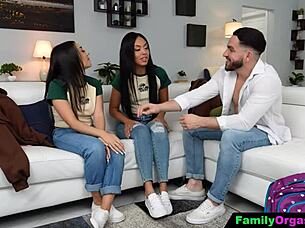 familyorgasm - stepsiblings visit their new step brother for first time