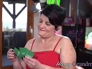 fat granny with huge tits suckin' cock