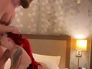 Hot spontaneous hotel encounter with stranger