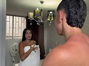 i watch my slutty neighbor suck big dick while husband away