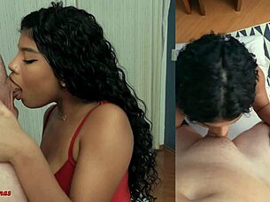 watch this cute petite latina teen give blowjob and get fucked?