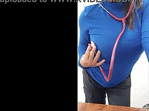 latina nurse gets wild in boss's office 😜