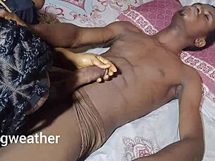 My neighbor shows off her juicy pussy