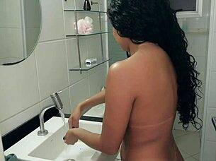 watch this cute petite latina teen give blowjob and get fucked?