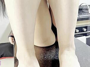 brazilian goth slut bends over for tight ass fucking!