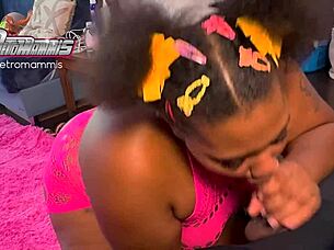 Sloppy Wet Head From Chubby Ebony?